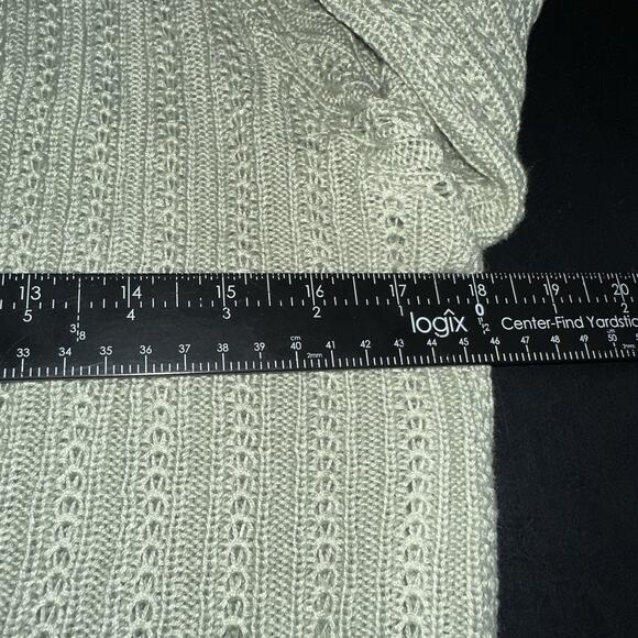 Hippie Rose Juniors Size M Green Open Front Long Sleeve Knit Cardigan Sweater - Picture 6 of 9